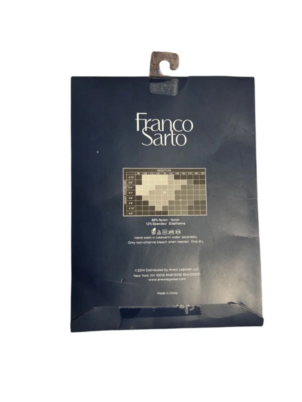 Franco Sarto Black Sheer to Waist Hosiery Size A